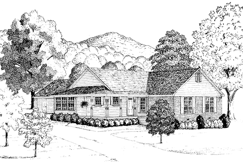 Dream House Plan - Country Exterior - Front Elevation Plan #36-527