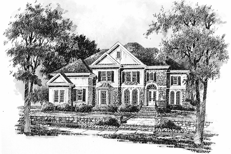 Dream House Plan - Exterior - Front Elevation 3 for Country House Plan #429-290 - 4 bed, 4 bath