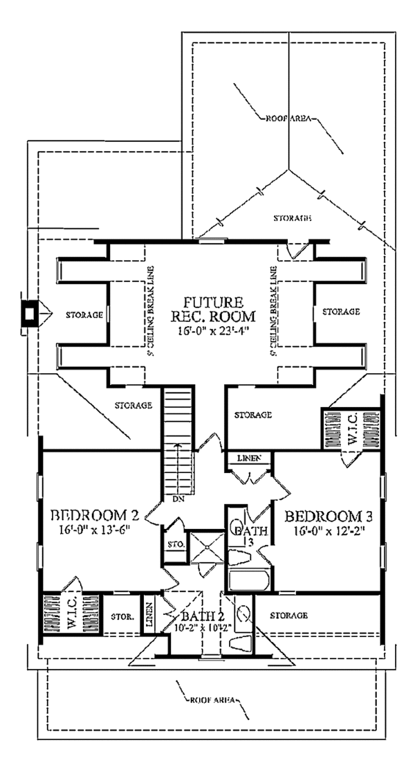 Architectural House Design - Country Floor Plan - Upper Floor Plan #137-323