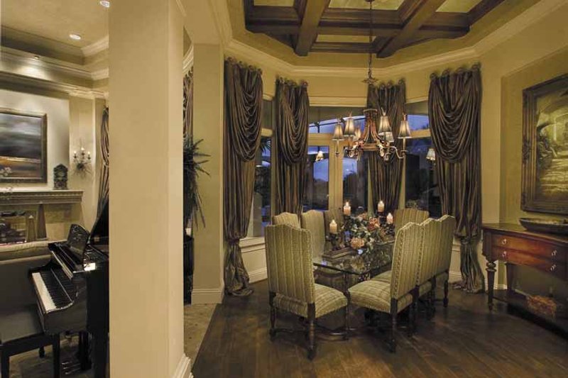 Architectural House Design - Interior - Dining Room for Mediterranean House Plan #930-416 - 4 bed, 4 bath
