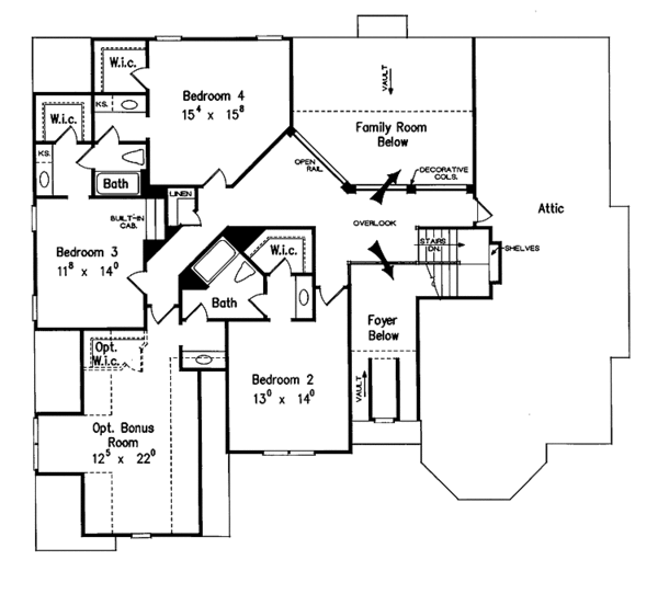 Architectural House Design - Country Floor Plan - Upper Floor Plan #927-502
