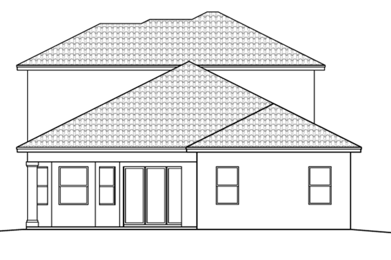 Home Plan - Exterior - Rear Elevation for Mediterranean House Plan #1017-148 - 4 bed, 4 bath