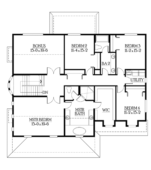 Architectural House Design - Craftsman Floor Plan - Upper Floor Plan #132-424