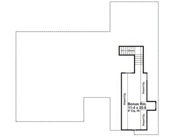 Farmhouse Floor Plan - Upper Floor Plan #21-542