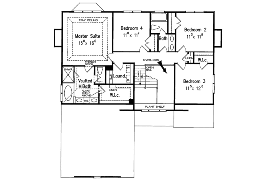 Floor Plan - Upper Floor for Country House Plan #927-903 - 5 bed, 3 bath