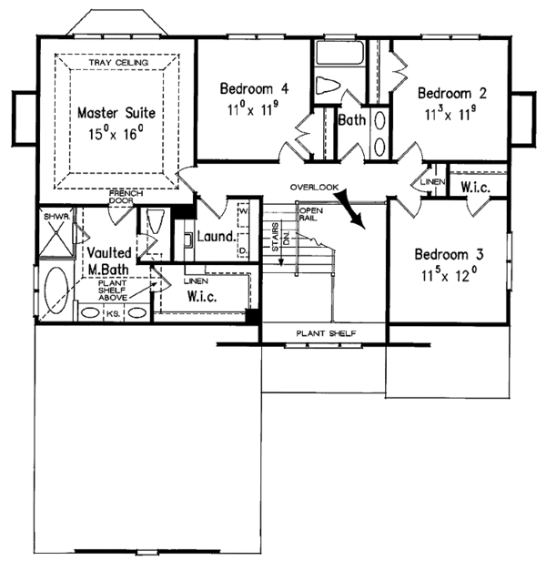 Dream House Plan - Country Floor Plan - Upper Floor Plan #927-903