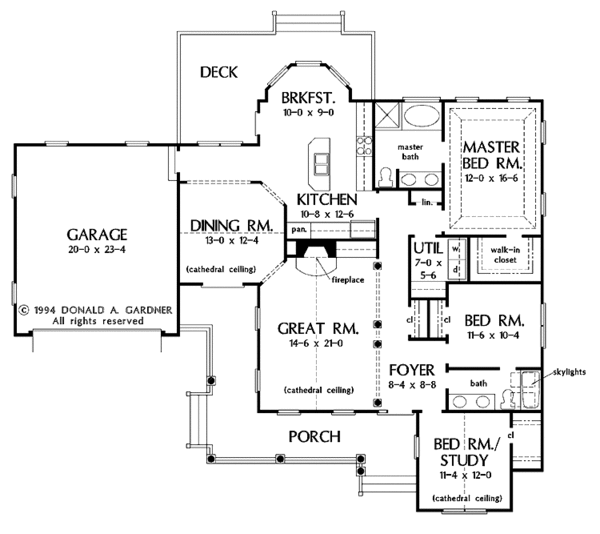 Country Floor Plan - Main Floor Plan #929-602