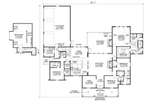 Floor Plan - Main Floor for Country House Plan #1074-23 - 4 bed, 3.5 bath