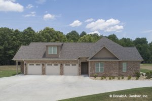 Exterior - Other Elevation for Ranch House Plan #929-1059 - 4 bed, 3.1 bath