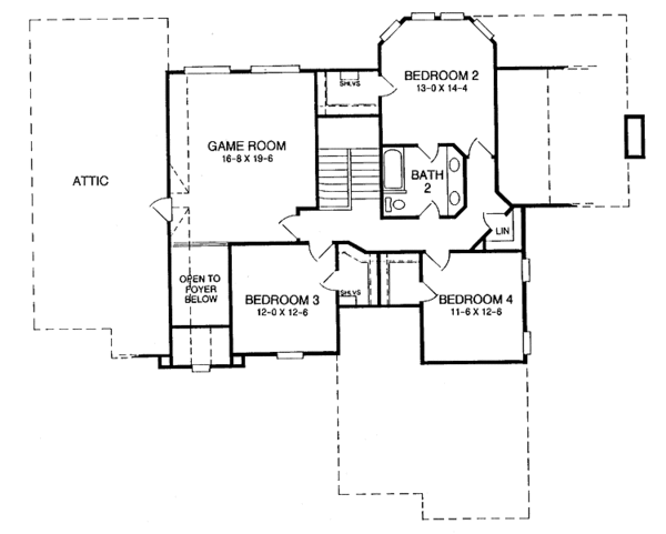 Architectural House Design - European Floor Plan - Upper Floor Plan #952-119