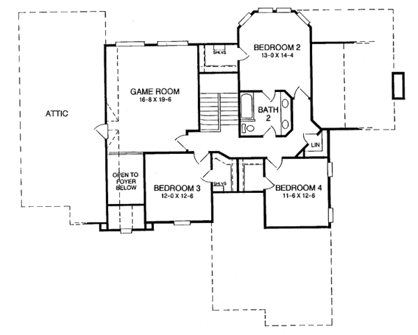 House Design - European Floor Plan - Upper Floor Plan #952-119
