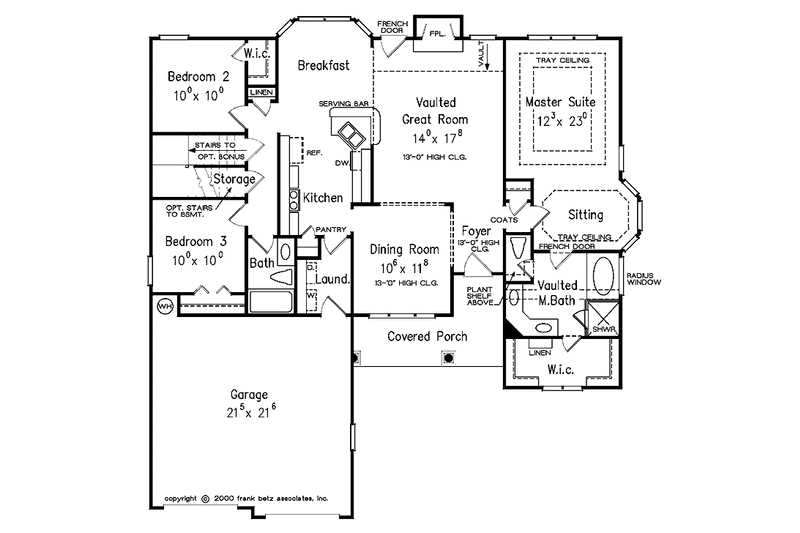Home Plan - Floor Plan - Main Floor for Country House Plan #927-584 - 3 bed, 2 bath