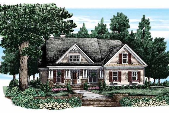 Exterior - Front Elevation 3 for Craftsman House Plan #927-310 - 4 bed, 3 bath