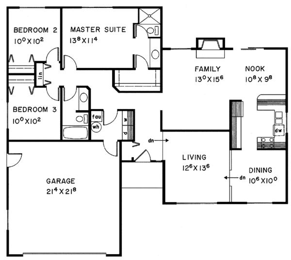 Home Plan - Contemporary Floor Plan - Main Floor Plan #60-768