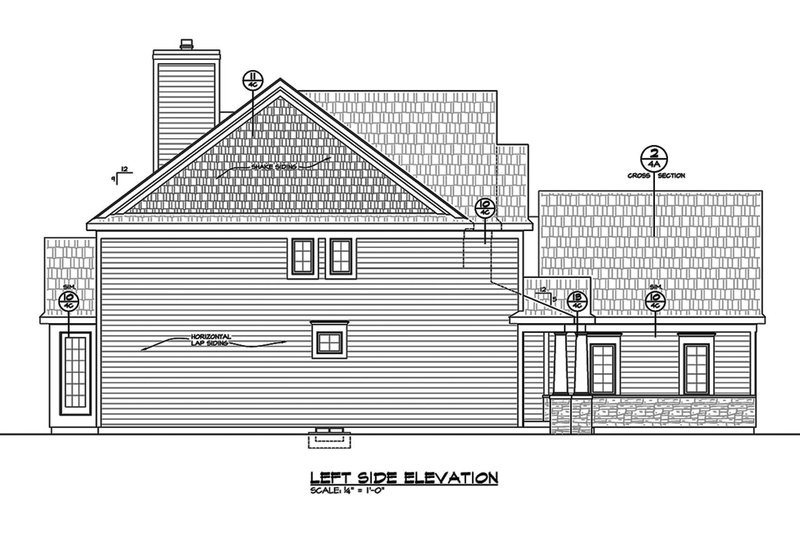Dream House Plan - Left Side Elevation