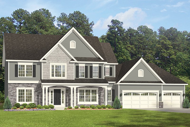 Architectural House Design - Colonial Exterior - Front Elevation Plan #1010-162