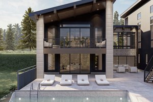 Exterior - Covered Porch for Modern House Plan #455-292 - 1 bed, 1.5 bath