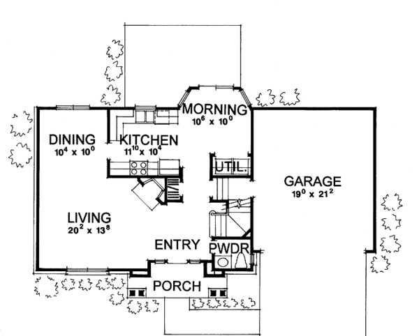 Home Plan - Colonial Floor Plan - Main Floor Plan #472-30