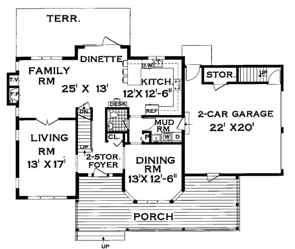 Dream House Plan - Victorian Floor Plan - Main Floor Plan #3-251