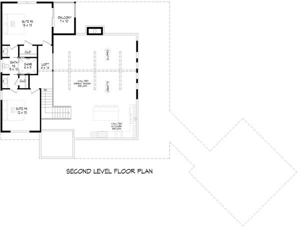 House Blueprint - Country Floor Plan - Upper Floor Plan #932-1346