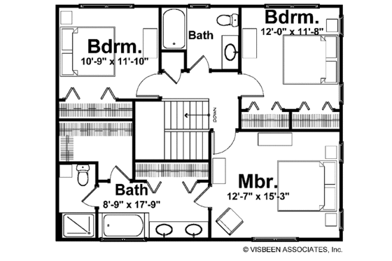 Floor Plan - Upper Floor for Country House Plan #928-161 - 3 bed, 2.5 bath