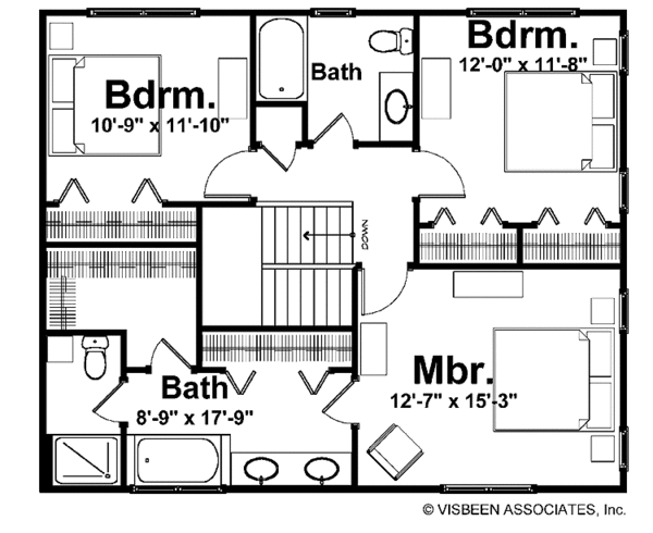 Dream House Plan - Country Floor Plan - Upper Floor Plan #928-161