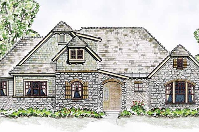 Dream House Plan - Cottage Exterior - Front Elevation Plan #410-3568