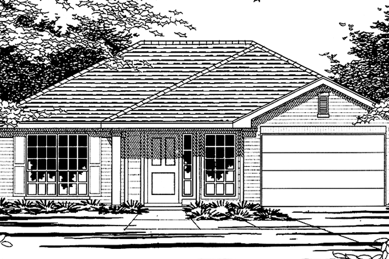 Architectural House Design - Country Exterior - Front Elevation Plan #472-310
