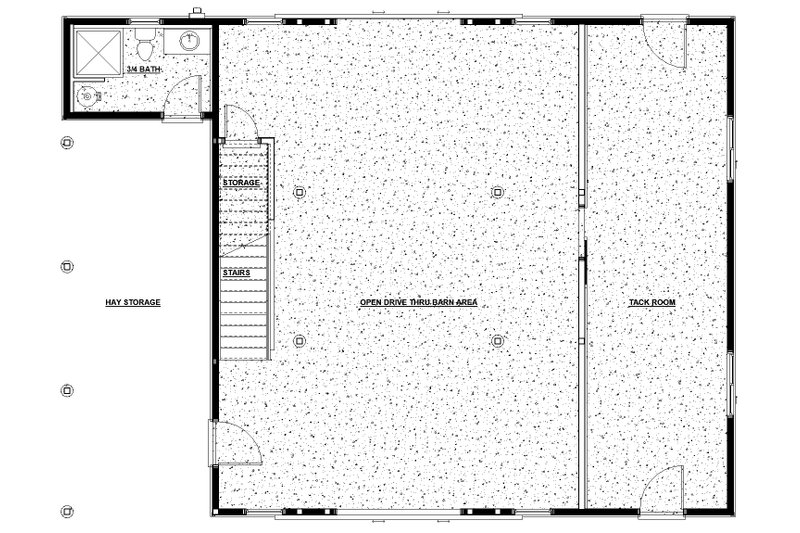 Dream House Plan - Floor Plan - Main Floor for Farmhouse House Plan #895-116, 1 bath