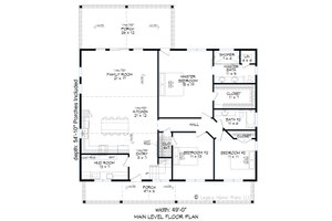 Floor Plan - Main Floor for Cottage House Plan #932-318 - 3 bed, 3 bath