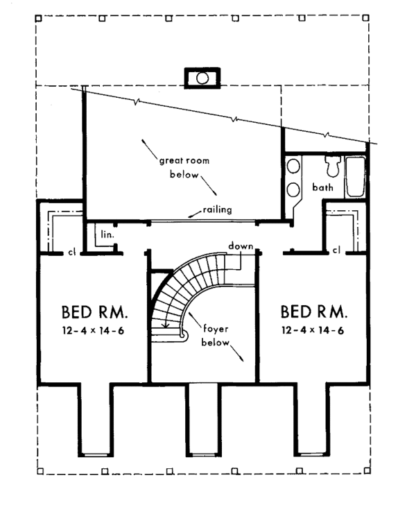 Dream House Plan - Country Floor Plan - Upper Floor Plan #929-120