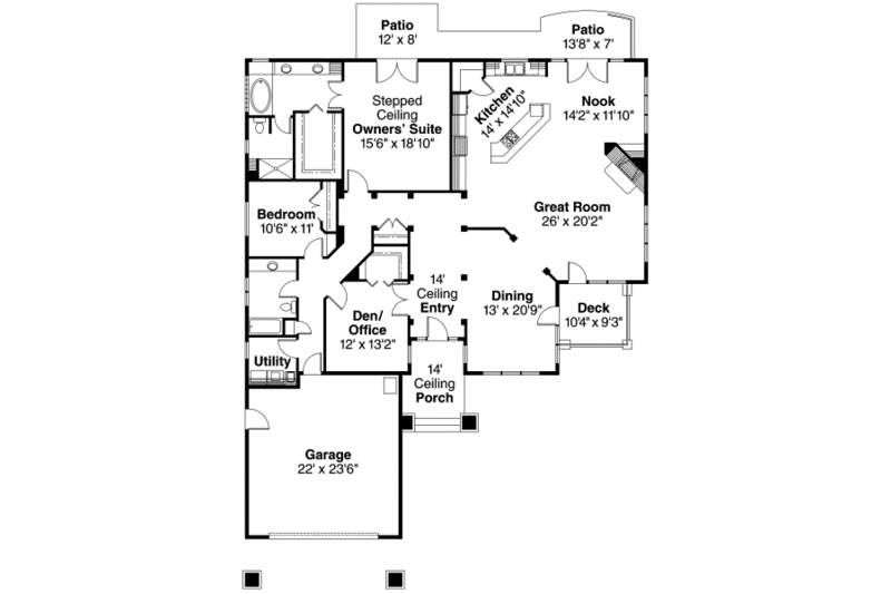 Home Plan - Floor Plan - Main Floor House Plan #124-707 - 2 bed, 2 bath