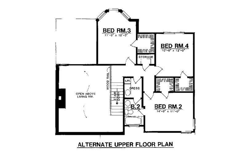 Home Plan - Floor Plan - Other Floor for Mediterranean House Plan #40-449 - 3 bed, 2 bath