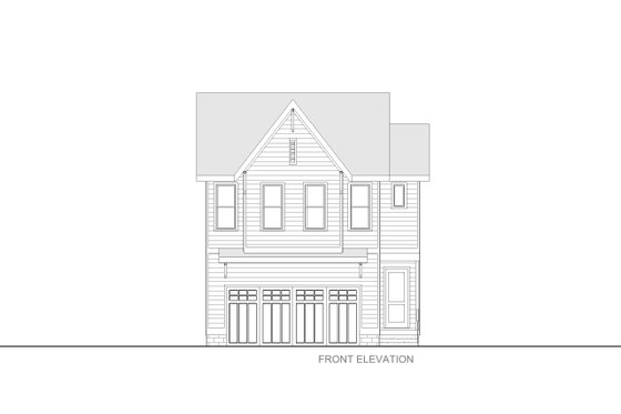 Exterior - Front Elevation 3 for Modern House Plan #1085-4 - 3 bed, 2.5 bath