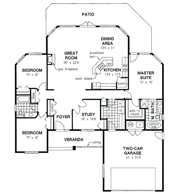 Home Plan - Traditional Floor Plan - Main Floor Plan #18-316