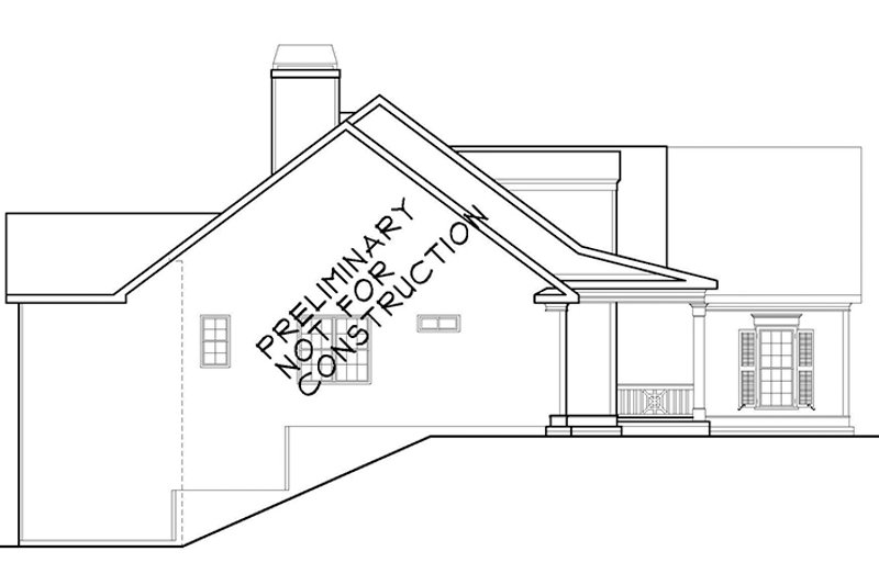 House Blueprint - Exterior - Other Elevation 1 for Country House Plan #927-922 - 4 bed, 3 bath