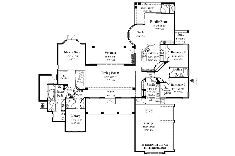 Home Plan - Floor Plan - Main Floor for Classical House Plan #930-52 - 3 bed, 3.5 bath