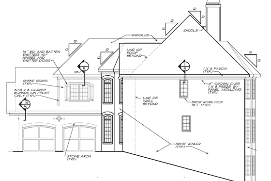 Exterior - Other Elevation for Country House Plan #927-654 - 5 bed, 4.5 bath