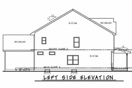 Exterior - Other Elevation for Traditional House Plan #20-2340 - 4 bed, 3.5 bath