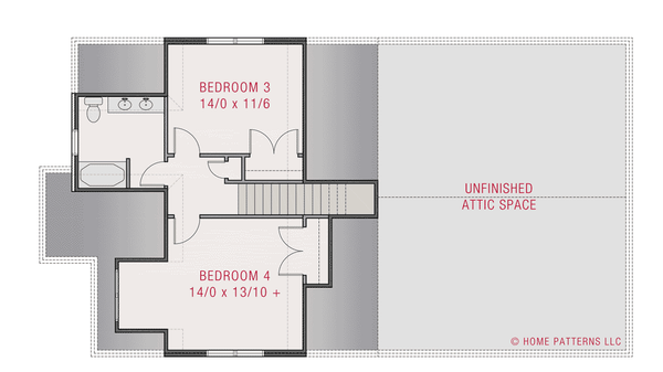 Tudor Floor Plan - Upper Floor Plan #461-83