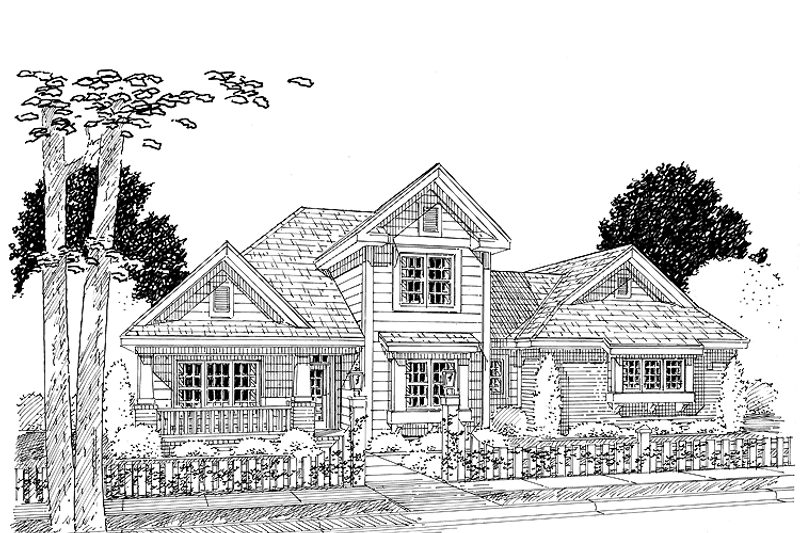 House Plan Design - Craftsman Exterior - Front Elevation Plan #513-2100