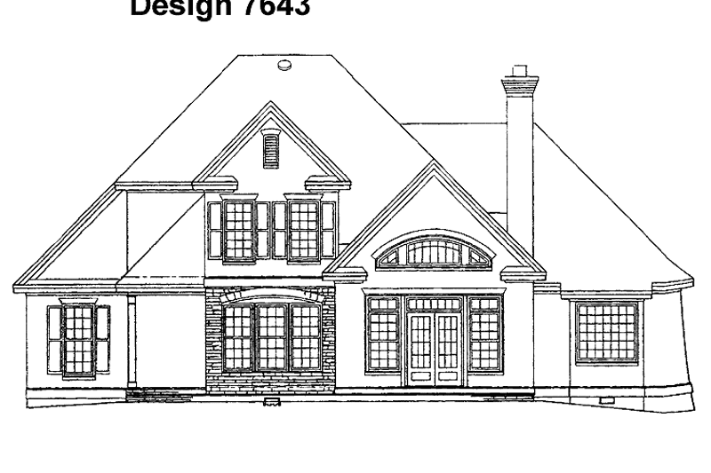 Home Plan - Exterior - Rear Elevation for Traditional House Plan #929-281 - 3 bed, 2.5 bath
