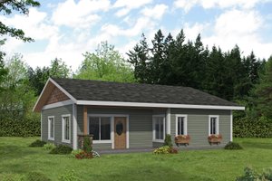House Blueprint - Bungalow Exterior - Front Elevation Plan #117-1016