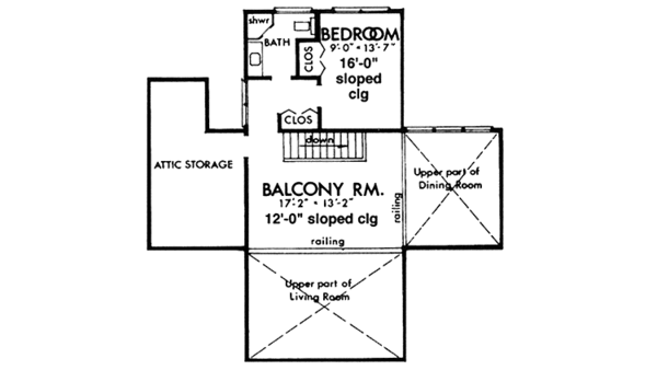Home Plan - Prairie Floor Plan - Upper Floor Plan #320-1227