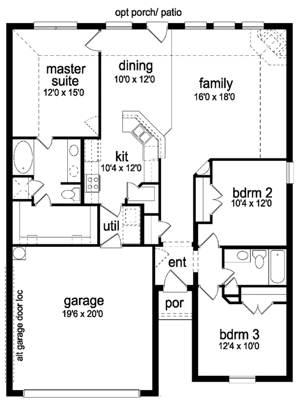 House Plan Design - Traditional Floor Plan - Main Floor Plan #84-678