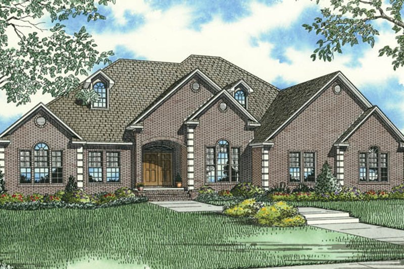 Dream House Plan - European Exterior - Front Elevation Plan #17-2510