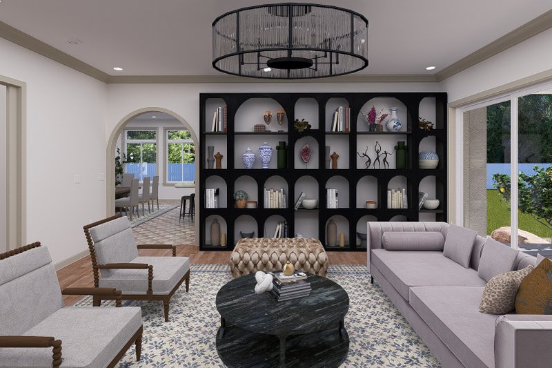 House Design - Interior - Family Room for Mediterranean House Plan #1060-255 - 3 bed, 2.5 bath