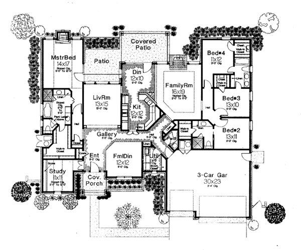 Dream House Plan - Ranch Floor Plan - Main Floor Plan #310-1103