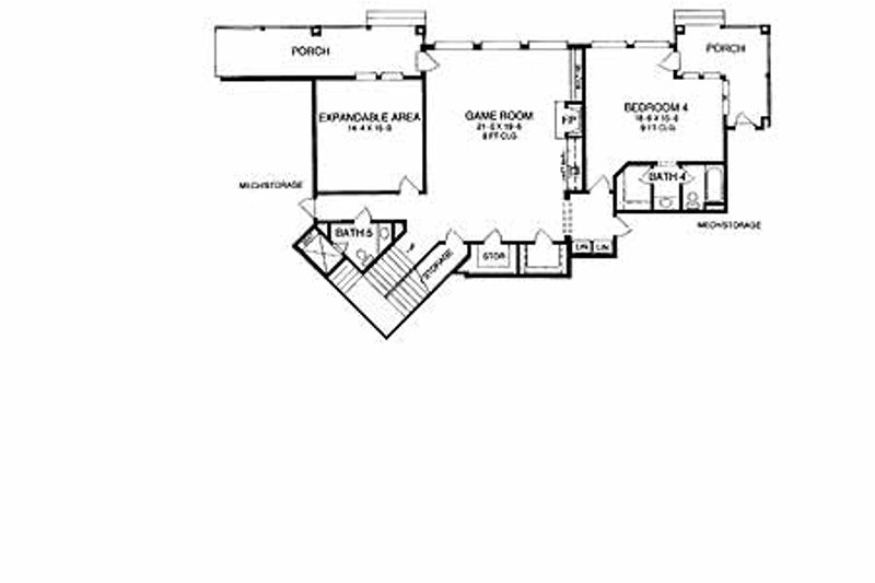 Home Plan - Floor Plan - Lower Floor for Mediterranean House Plan #952-137 - 4 bed, 5.5 bath