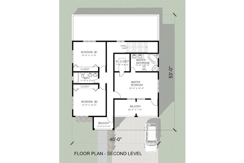 Dream House Plan - Floor Plan - Upper Floor for Modern House Plan #495-4 - 3 bed, 2.5 bath